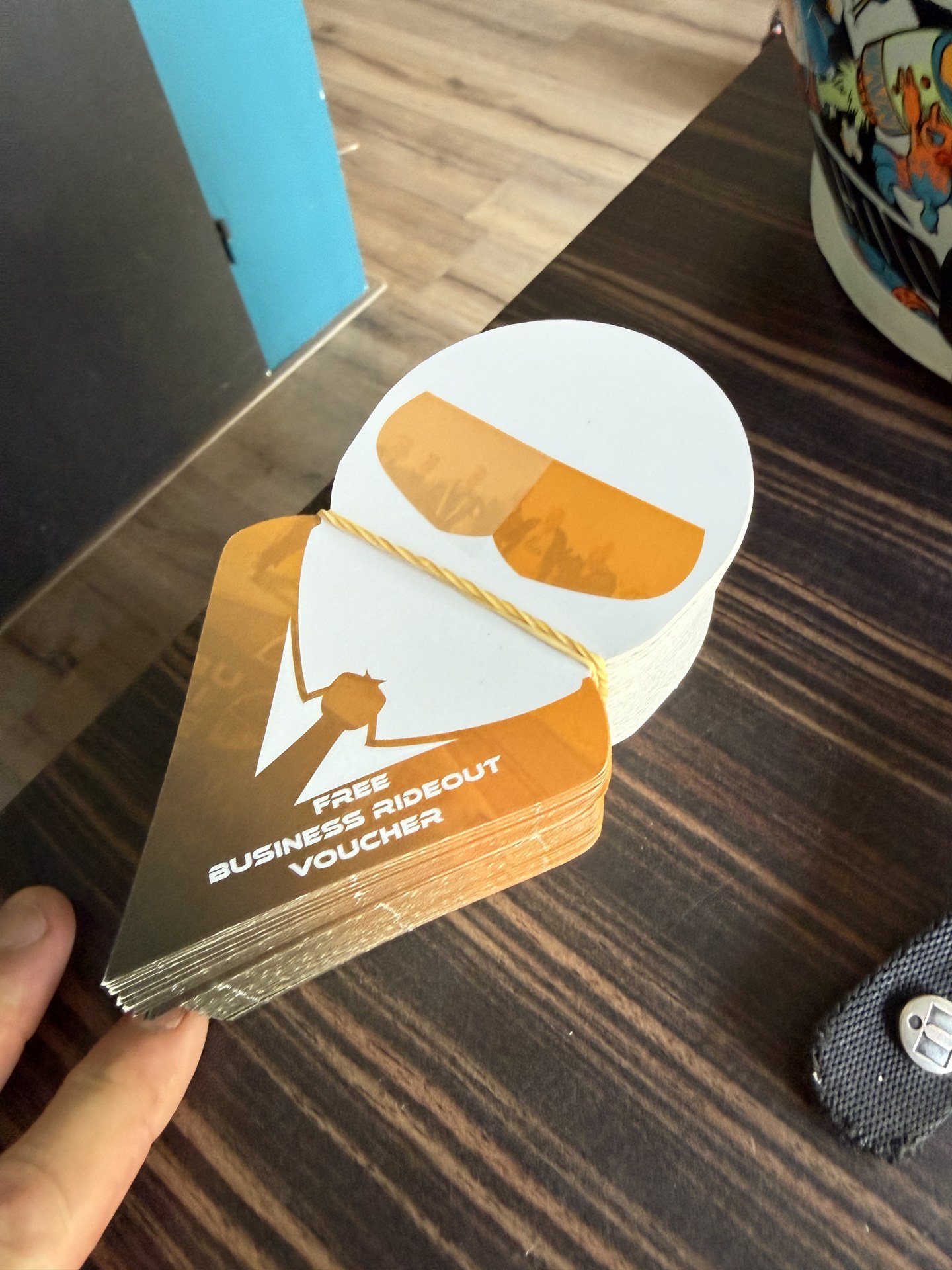 Free Business Rideout Voucher in helmvorm