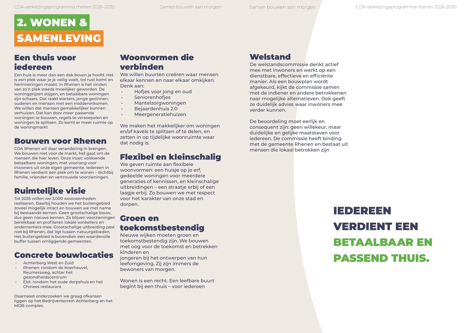 Spread wonen en samenleving