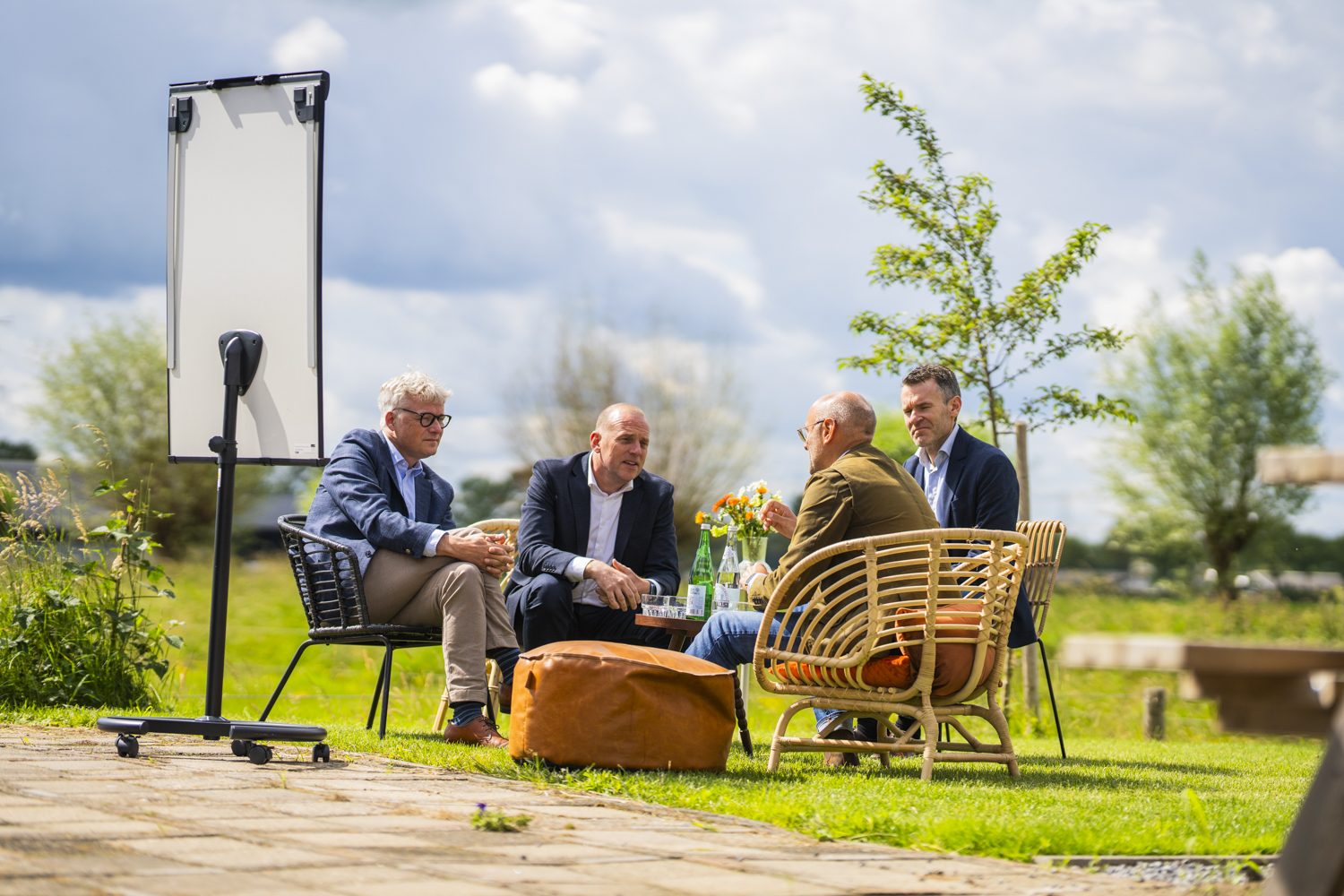 Werksessie in het veld