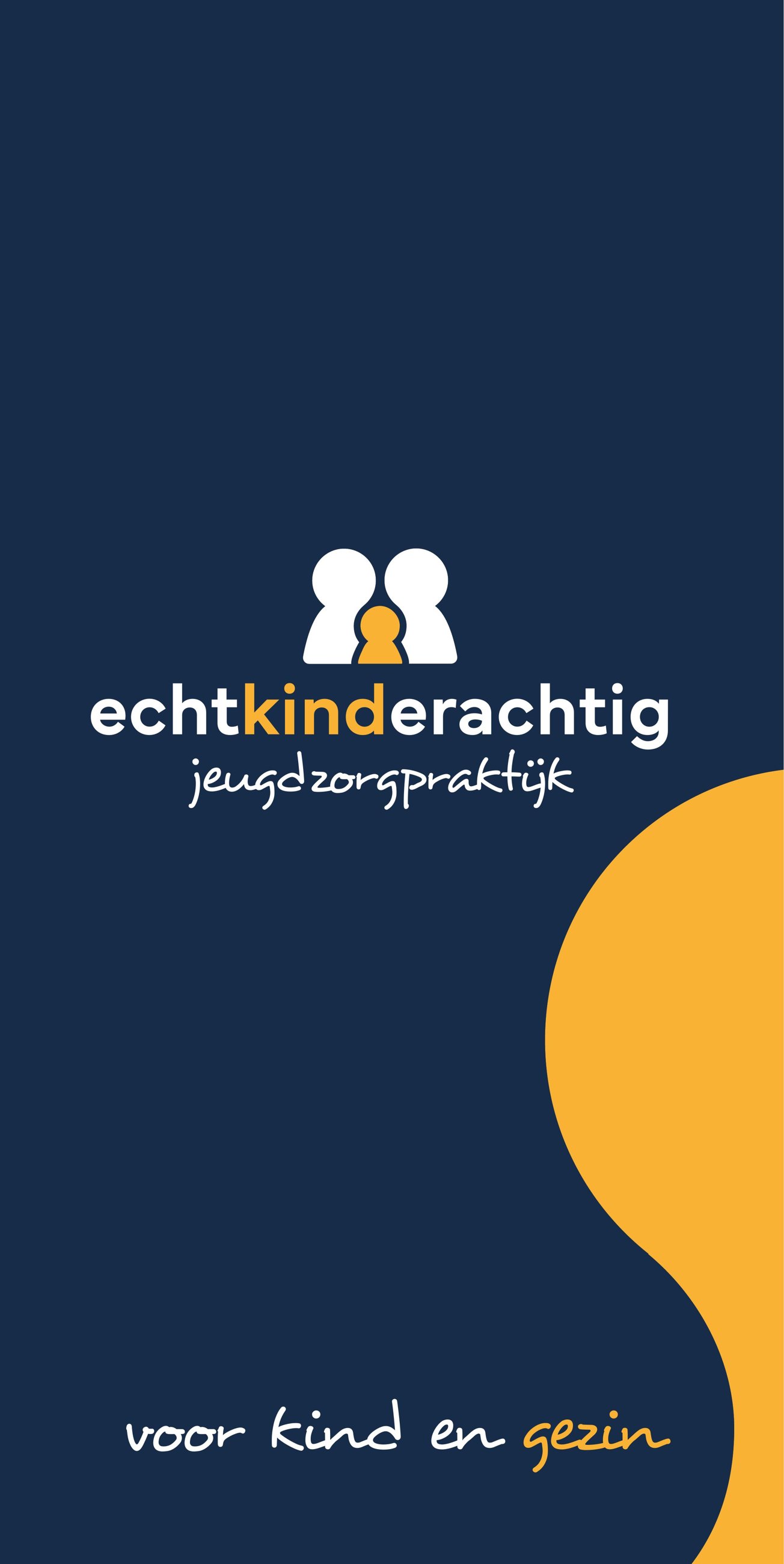 Bannerontwerp met pay-off voor kind en gezin